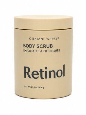 Clinical Works Retinol Body Scrub – Exfoliating & Nourishing Body Polish 23.6 oz